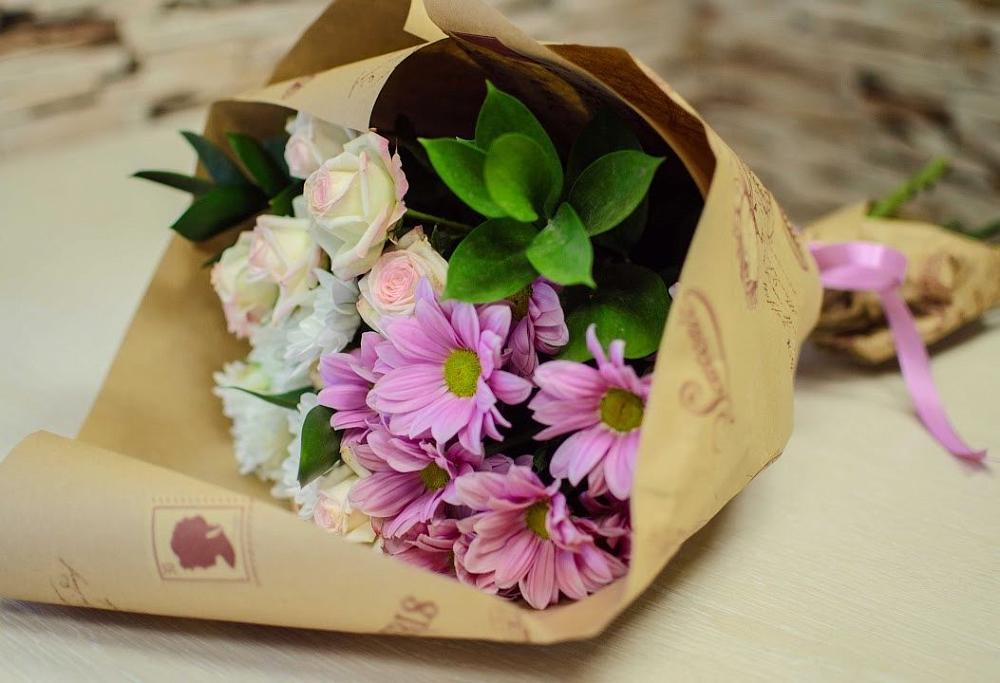 Букет цветов из: Розы и Хризантемы в Оржицы