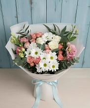 Букет цветов из:  Розы, Лизиантусы и Хризантемы в Оржицы