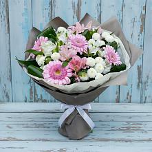 Букет цветов из:  Герберы, Альстромерии и Хризантемы в Оржицы