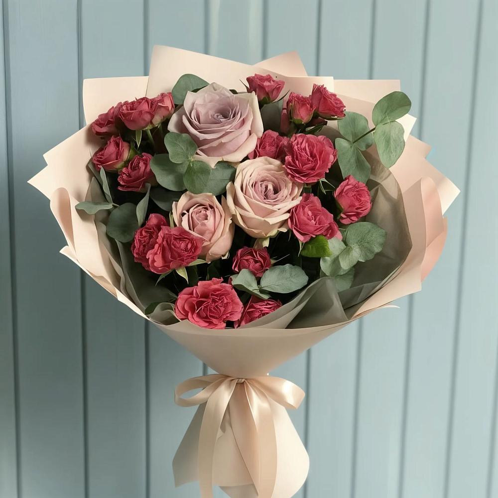Букет цветов из: Гвоздики и Розы в Оржицы