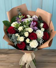 Букет цветов из:  Розы и Альстромерии в Оржицы