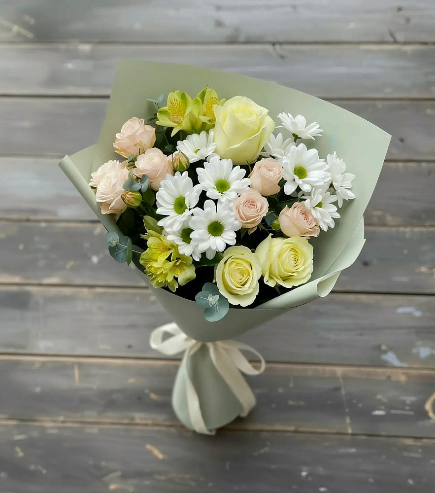 Букет цветов из: Альстромерии, Розы и Хризантемы в Оржицы