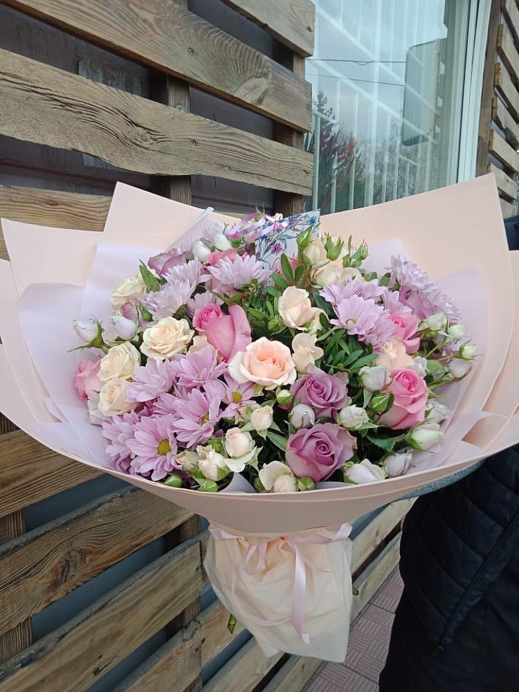 Букет цветов из: Розы и Хризантемы в Оржицы