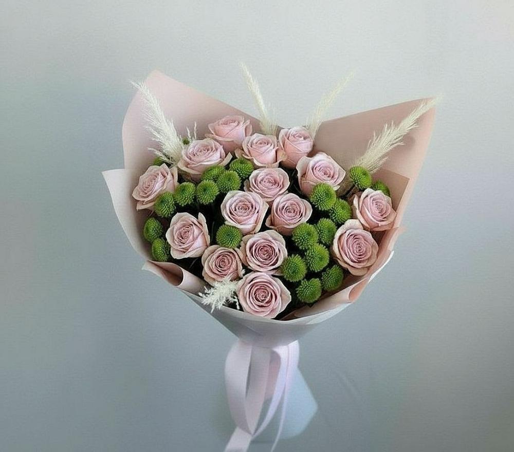 Букет цветов из: Розы и Хризантемы в Оржицы