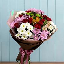 Букет цветов из:  Розы, Хризантемы и Альстромерии #REPLACE_PRED# Оржицы