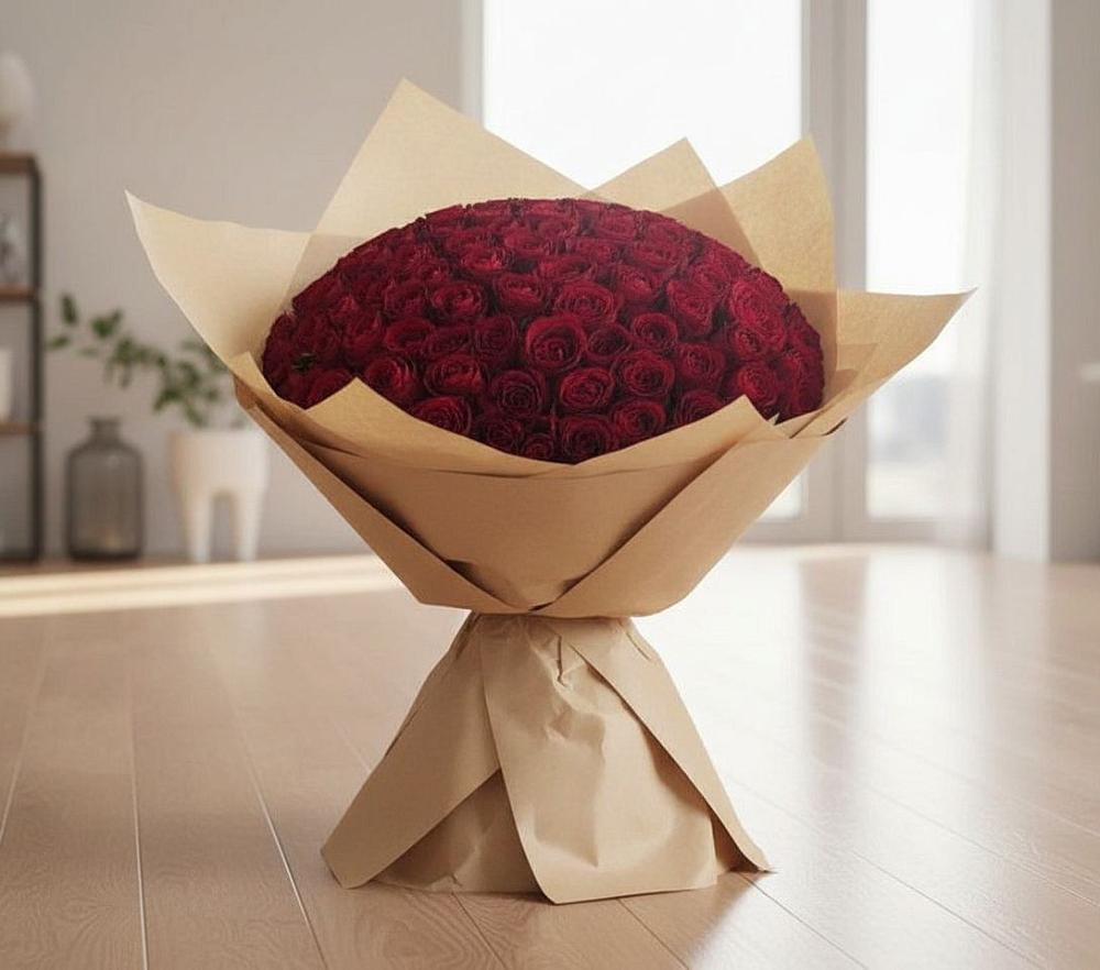 Букет 101 Красная роза в Оржицы