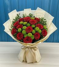 Букет цветов из:  Розы и Хризантемы в Оржицы